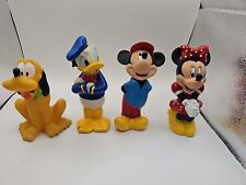 Disney Mickey Mouse, Minnie, Donald, Pluto Rubber Toys Vintage  picture