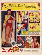 1945 Camel Cigarettes Ad WWII Trapeze Ringling Bros Circus Ernestine Clarke picture