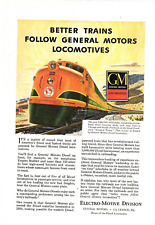 1948 Print Ad General Motors Electo-Motive Divsion Better Trains Locomotives RR picture