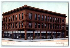 1921 Elks Temple Exterior Building Street Dayton Ohio Vintage Antique Postcard picture