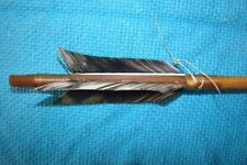 1 One Handmade Navajo 25 Inch Arrow W/ Turkey Feathers & Stone Chipped Arrowhead picture