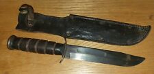 WWII USMC US Marine Corps Camillus  Fighting Knife With Sheath Blade Marked picture