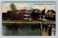 Hampton VA-Virginia, New Dixie Hospital, Antique, Vintage c1917 Postcard picture