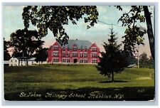 Manlius New York Postcard St. John's Military School Exterior View Building 1919 picture