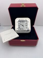 *** Cartier Santos Large Heavy Clock  A+= Condition With Box /Paper work *** picture