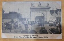 GREAT KING WAMBA CARNIVAL, TOLEDO, OH. POSTCARD - ENTRANCE TO THE PLAZA picture