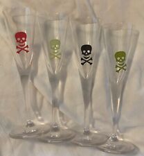 Stolzle Skull Shot Glasses Set of 4 Lausitz Barware Drinks 6-1/2