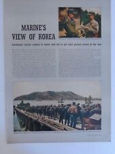 1953 MARINES CAMERA VIEW of KOREA (war) 8 page photo Article vintage print ad picture