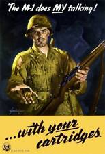 Fridge / Tool Box Magnet -  WW2 Poster M1 Garand Does My Talking #326 picture