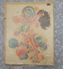 Vintage Meyercord #434-B Beauty Spot Pinup Bubble Girl Decal ~ 7.5