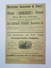 1886 Hartford Connecticut Advertisement Botsford Meats Goodrich Ship Yard King  picture