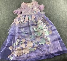Disney Parks Tangled Dress Costume Girls 9/10 Purple Rapunzel Tiered Floral NEW picture