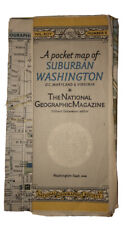 September, 1948 Pocket Map Of Suburban Washington National Geographic Magazine picture