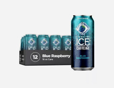 Sparkling Ice +Caffeine Blue Raspberry Sparkling Water, 16 Fl Oz (Pack of 12) picture