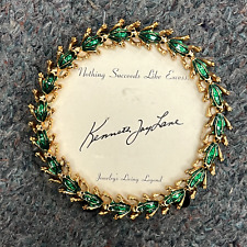 Vintage Kenneth Jay Lane KJL FROG Picture Frame Gold Tone Round Enamel picture