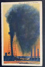 Vintage Postcard 1934 Oil Gushers in Oklahoma picture