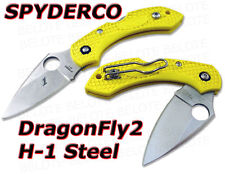 Spyderco Yellow FRN DragonFly 2 H1 Steel Plain C28PYL2 picture