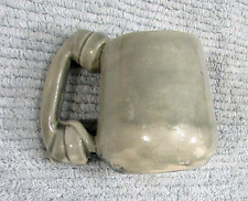 Vintage 1940s Style Telephone Handset Handle Gray Handcrafted Pottery Phone Mug picture