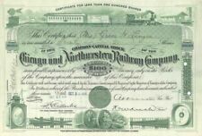Chicago and Northwestern Railway Co. - Railroad Stock Certificate - Awesome Desi picture