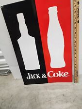 WHISKEY & COCA-COLA -- Die Cut SIGN -ADVERTISES BOTH- Coke & Jack Daniel's picture