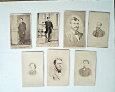 Victorian Civil War Era CDV Pictures Lot Of 7 Handsome Gentlemen picture