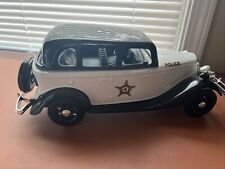 VINTAGE Jim Beam 1934 White Police Patrol Car Decanter EMPTY PREOWNED picture