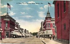 Water Str Looking North Sparta WI Divided Postcard c1910 picture