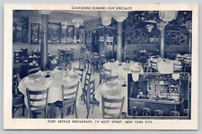 Postcard Interior Port Arthur Chinese Restaurant Advertising New York City A145 picture