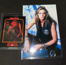Skid Row Sebastian Bach trading card & Photo Lot 80's Hair Band Mega Metal picture