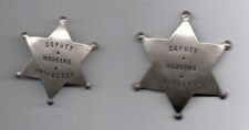 Two Vintage Obsolete Deputy Housing inspector 6 Point Badges picture