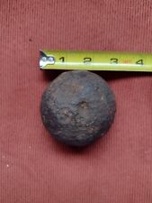 Antique 18thC Old REVOLUTIONARY WAR 2 1/2 lb CANNON BALL Dug SARATOGA NY RELIC picture