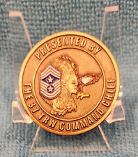 The 37th TRW Command Chief Lackland AFB, San Antonio, Texas Challenge Coin 1.5