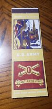 Vintage Matchcover  US ARMY Coast Artillery picture