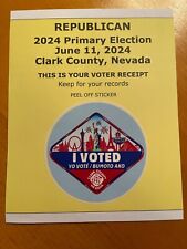 New 2024 I VOTED Republican Primary Election Clark County, Nevada Sticker picture