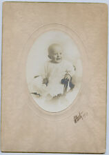 2 Antique Photo's-1916 Cute Baby Sitting in Small Chair-Doris Alberta Yocom picture