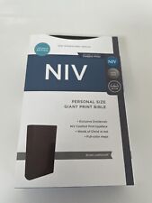 New Zondervan NIV PERSONAL SIZE  GIANT PRINT BIBLE BROWN LEATHERSOFT picture