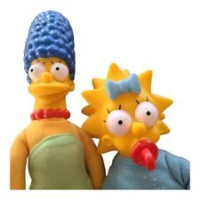 Vintage 1990 The Simpsons Maggie & Marge Burger King Stuffed Plush Toys Dolls picture