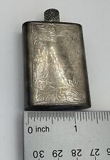 Vintage Miniature Perfume Flask Bottle Silverplated Hong Kong picture