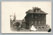 Convent & Catholic Church ELKTON South Dakota RPPC Photo TEEPEE Antique 1910s picture