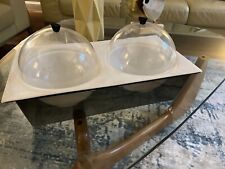 1960's Vintage MCM Lucite  Hot/Cold Acrylic Food Server Double Dome Mid Century picture