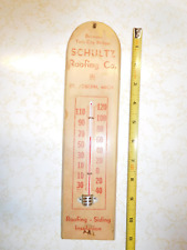 Vintage Schultz Roofing St. Joseph, Mich. 11 inch Advertising Thermometer picture