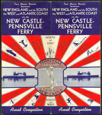 New Castle-Pennsville Ferry Road Map folder 1944 picture