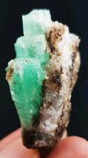 168 Ct Natural Green Color Emerald Crystal Specimen From Pakistan picture