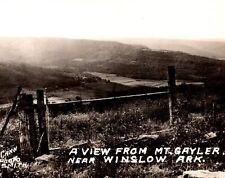 RPPC View From Mt Gayler Near Winslow Arkansas McCann Real Photo Postcard picture