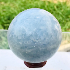 530g Natural Blue Celestite Sphere Quartz Crystal Ball Specimen Healing picture