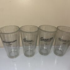 Four 2015 Snap On History Of Logos Collectible Limited Edition 16 oz Glasses picture