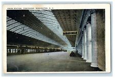 c1920's Union Station Depot Concourse To Taxicabs Sign Washington D.C. Postcard picture