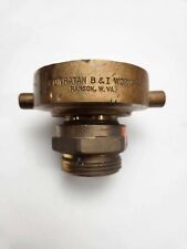 Vintage Brass Powhatan B & I Works Fire Hose Coupling Size Reducer Ranson WV #2 picture