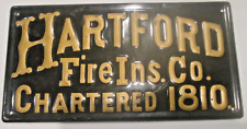 HARTFORD FIRE: Authentic Insurance Company Tin Fire Mark - SIGN/MARKER BU #71 VA picture