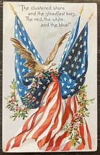 1908 MEMORIAL DAY Postcard Tucks Decoration Day No 107 Flags Eagle Veterans Rose picture